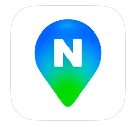 Naver Map app icon showing a blue and green location pin with the letter N.