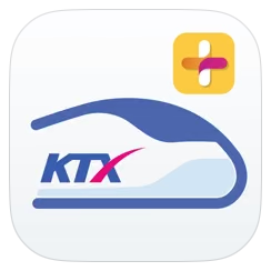 KORAIL Talk mobile app icon featuring a blue KTX train logo